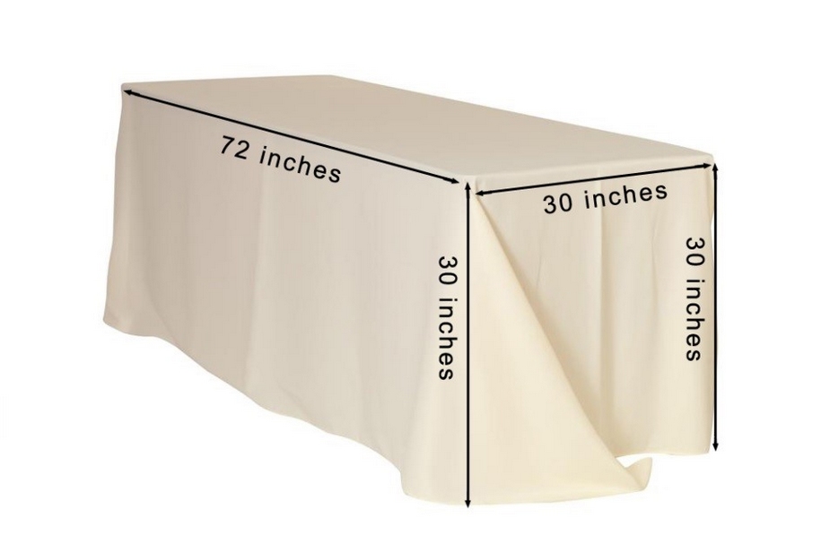 Understanding Correct Measurements, What Size Table Cloth For 8 Ft Rectangle